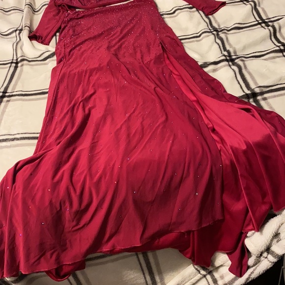 Red Rhinestone Prom Dress - Picture 7 of 7